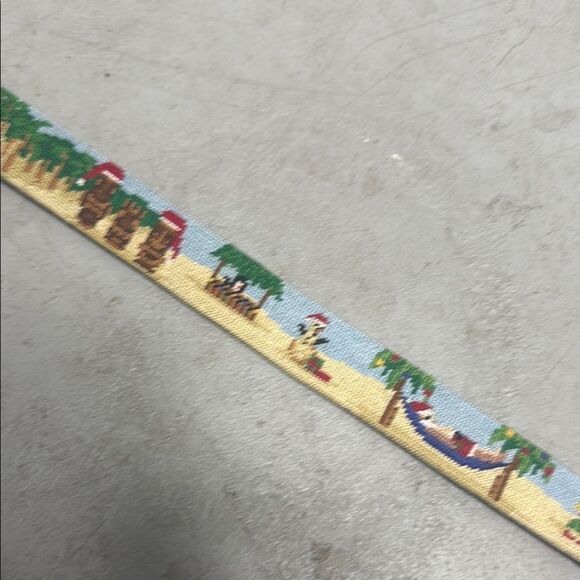 Tropical Christmas Needlepoint Belt by Smathers & Branson - NWT - Size 32 main image 5